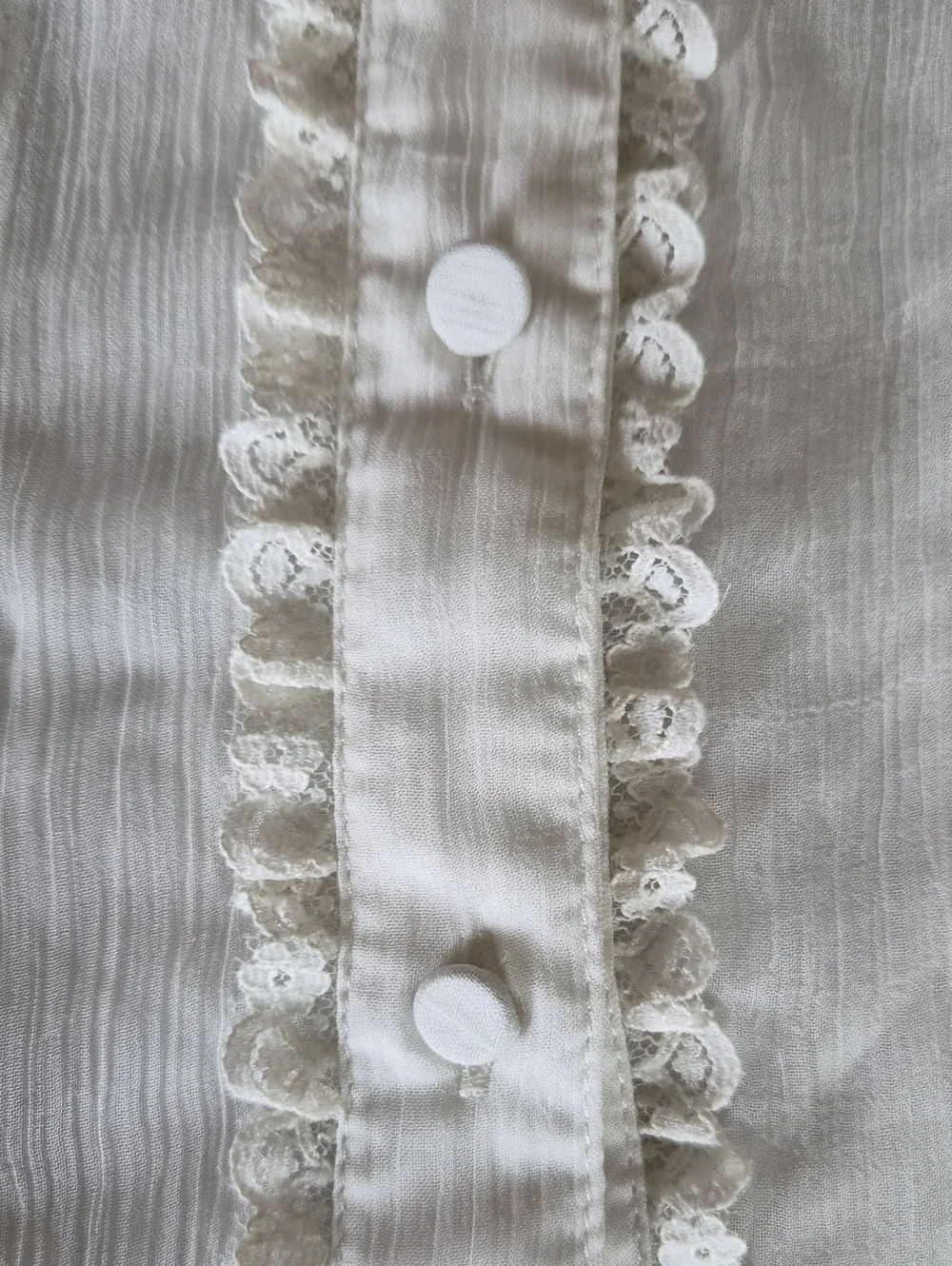 NWT J. Crew Sheer lace-trim button-up shirt